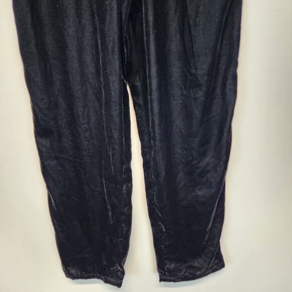 Treasure & Bond Black Velvet Pants Size XXS Elastic Waist Pull On Stretch Luxe - Picture 4 of 10